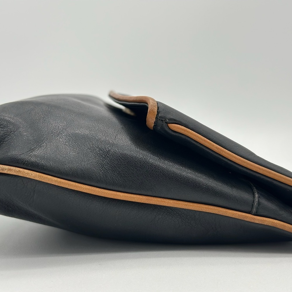 Celine Black and Tan Leather Clutch - Picture 5 of 16